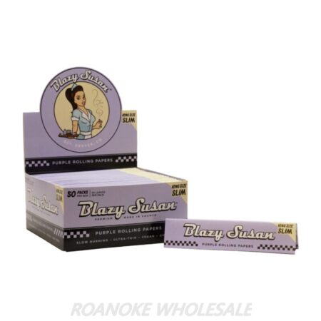 BLAZY SUSAN KING SIZE SLIM PURPLE ROLLING PAPERS 50PCS