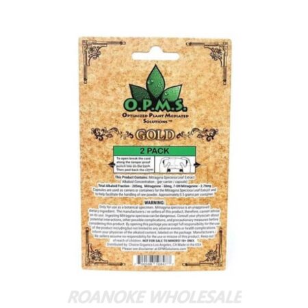 OPMS GOLD KRATOM PILLS 10/2 PACKS - Image 2