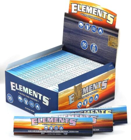 ELEMENTS ULTRA THIN RICE PAPERS - KING SIZE SLIM 50PCS
