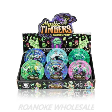 MYSTIC TIMBERS PREMIUM GLASS ASHTRAY 85MM 6PCS