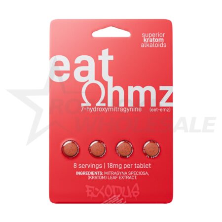 EAT OHMZ 7-OH KRATOM 18MG TABLETS 8 SERVINGS 6/4 PACKS (RED) - Image 2