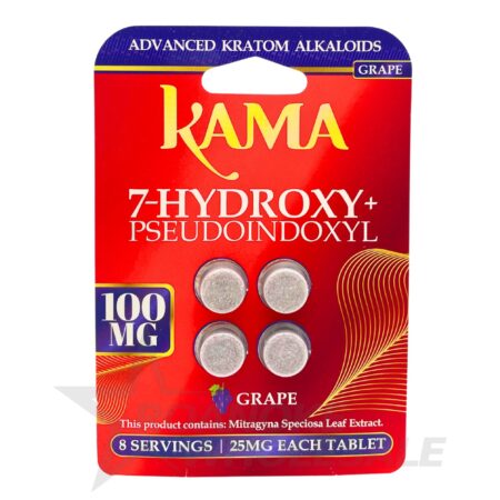 KAMA KRATOM ALKALOIDS 7-OH / PSEUDO 100MG 4 TABLETS (GRAPE)