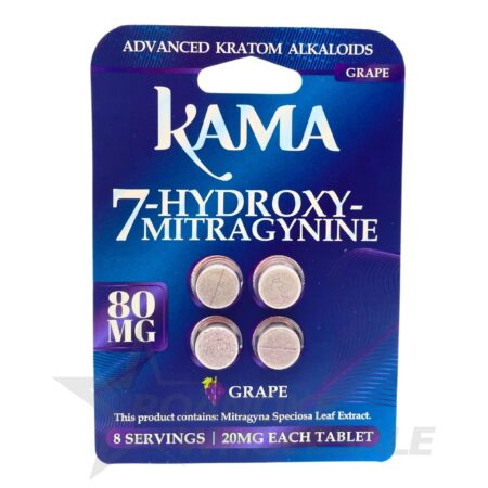 KAMA KRATOM ALKALOIDS 7-OH 80MG 4 TABLETS (GRAPE)