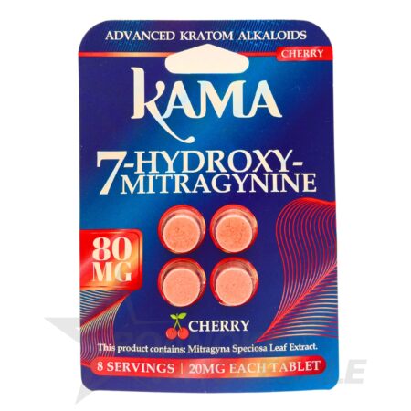 KAMA KRATOM ALKALOIDS 7-OH 80MG 4 TABLETS (CHERRY)
