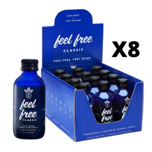 BOTANIC TONICS FEEL FREE KAVA + KRATOM SHOT CASE 8/12 PACKS