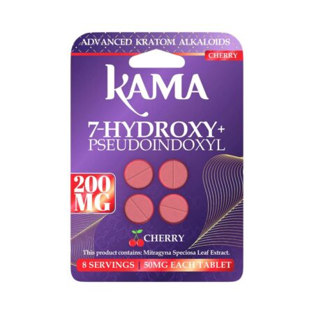 KAMA KRATOM ALKALOIDS 7-OH / PSEUDO 200MG 4 TABLETS  (CHERRY)